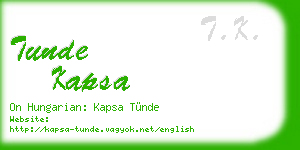 tunde kapsa business card