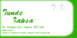 tunde kapsa business card